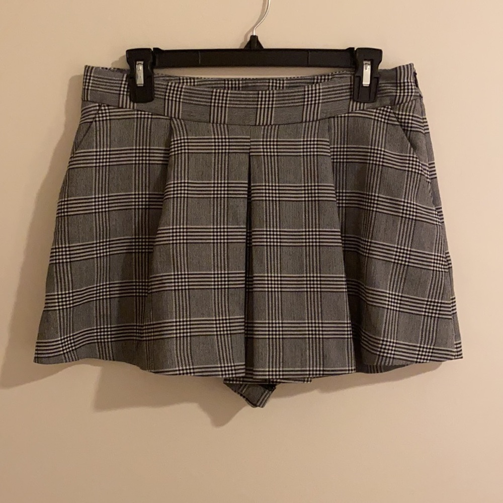 Zara Plaid Pleated Skort